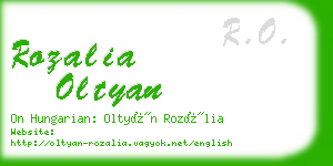 rozalia oltyan business card